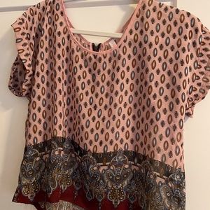 Xhilaration Pink Paisley Shirt (S)